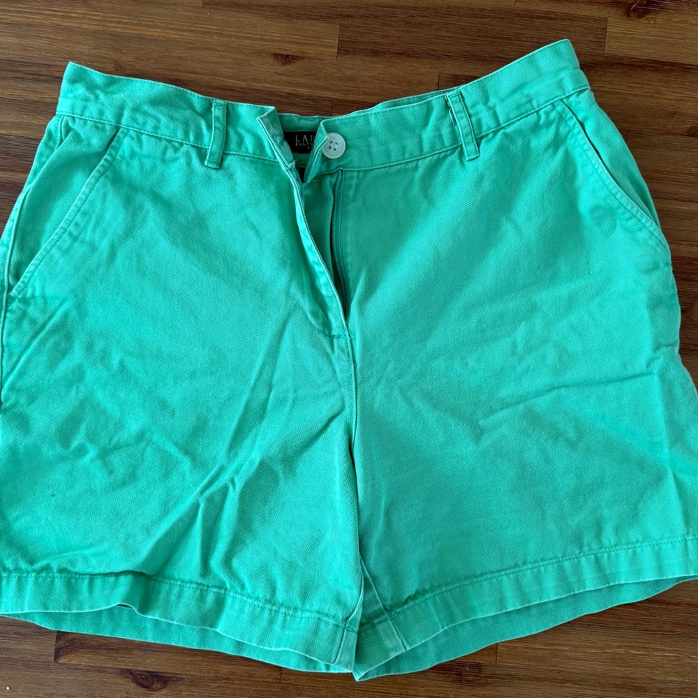 Ralph Lauren Green Bermuda Shorts Casual Cotton Blend